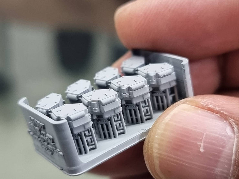 Photo of AN/SLQ-32 Electronic Warfare Suite 1/350 scale 3D printed resin parts from HS Model HSM-U350053S