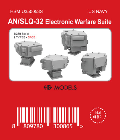 Photo of AN/SLQ-32 Electronic Warfare Suite 1/350 scale 3D printed resin parts from HS Model HSM-U350053S