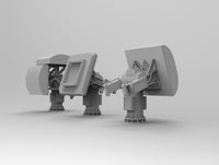 Photo of AN/SMQ-11 Receiving Terminal 1/350 scale resin set by HS Model HSM-U350075S showing six detailed parts in three types