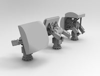 Photo of AN/SMQ-11 Receiving Terminal 1/350 scale resin set by HS Model HSM-U350075S showing six detailed parts in three types