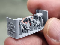 Photo of AN/SMQ-11 Receiving Terminal 1/350 scale resin set by HS Model HSM-U350075S showing six detailed parts in three types