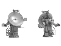 Photo of AN/SPG-51 Illumination Radar 1/350 scale resin set from HS Model HSM-U350071S showing 3D printed details