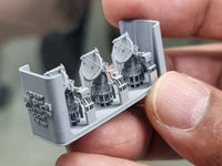 Photo of AN/SPG-51 Illumination Radar 1/350 scale resin set from HS Model HSM-U350071S showing 3D printed details