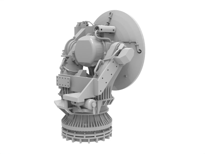 Photo of AN/SPG-60 Illumination Radar 1:700 scale resin model set by HS Model, showing detailed radar parts in 3D printed finish