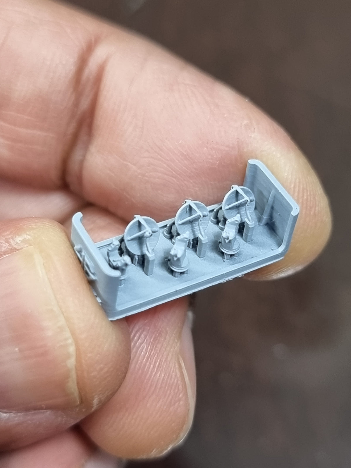 Photo of US Navy Fire Control Radar AN/SPG-62 1:700 scale 3D printed resin set from HS Model HSM-U700006S