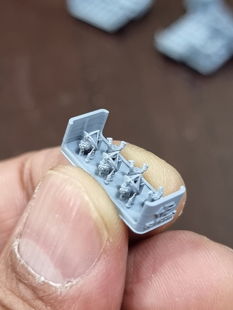 Photo of US Navy Fire Control Radar AN/SPG-62 1:700 scale 3D printed resin set from HS Model HSM-U700006S