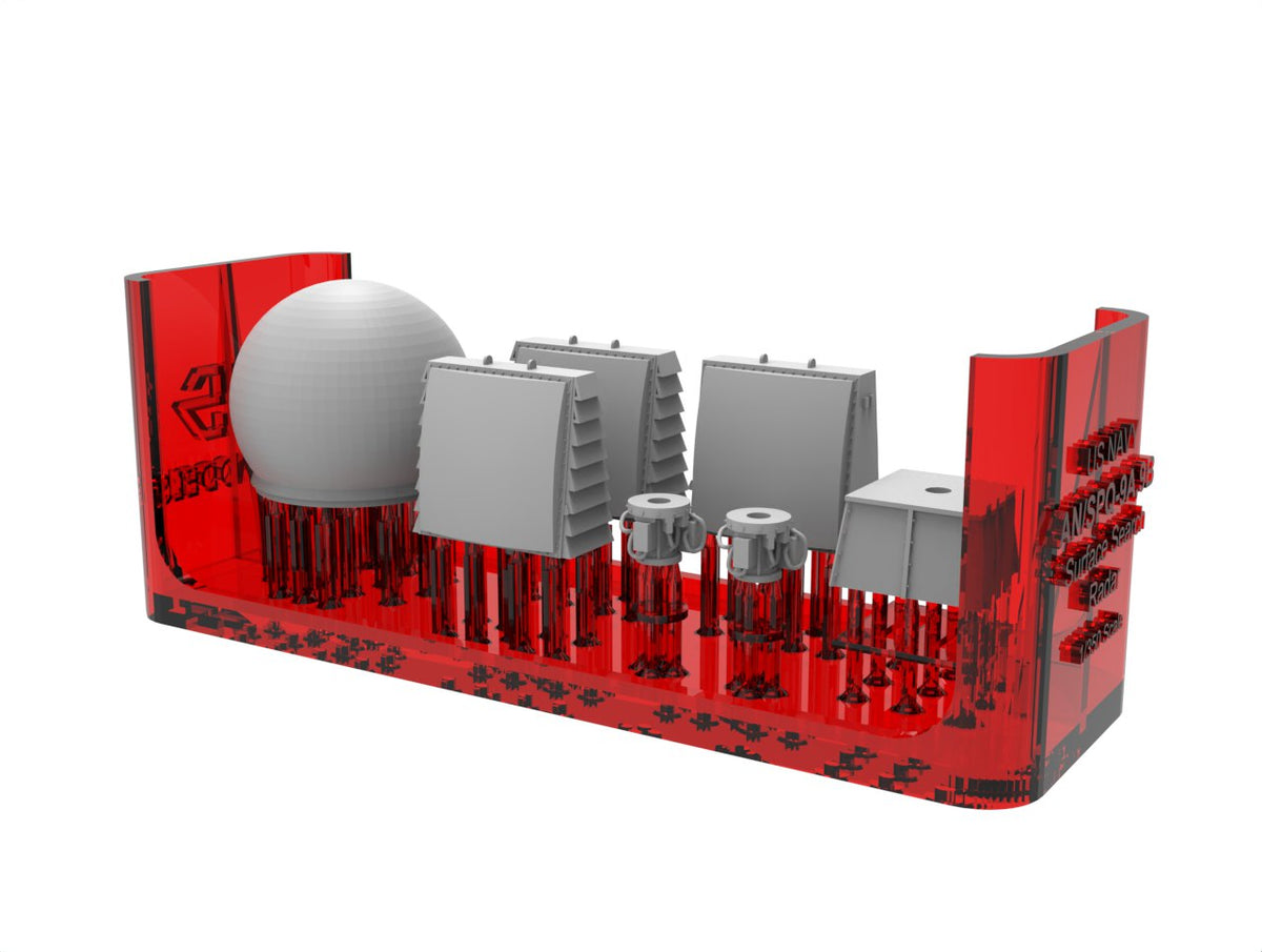 Photo of HS Model 1/350 AN/SPQ-9A and 9B Radar Set 3D printed resin parts
