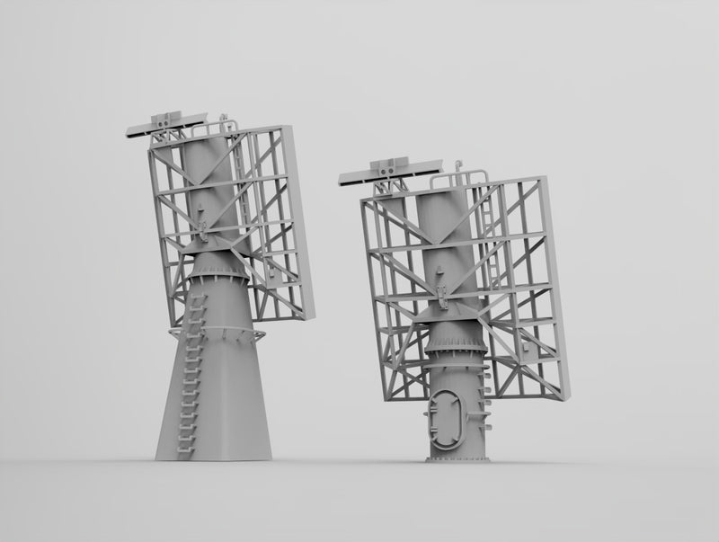 Photo of AN/SPS-48 Radar 1/350 Scale 3D Printed Resin Set with Photo Etching by HS Model HSM-U350043S