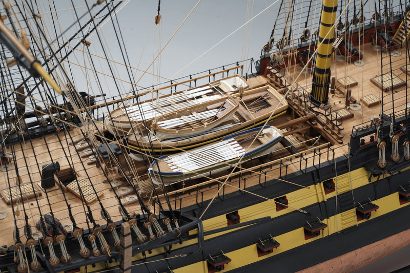 Photo of the Amati HMS Vanguard 1:72 wooden model kit (B1300,04) – British Royal Navy 74-gun ship from the Battle of the Nile