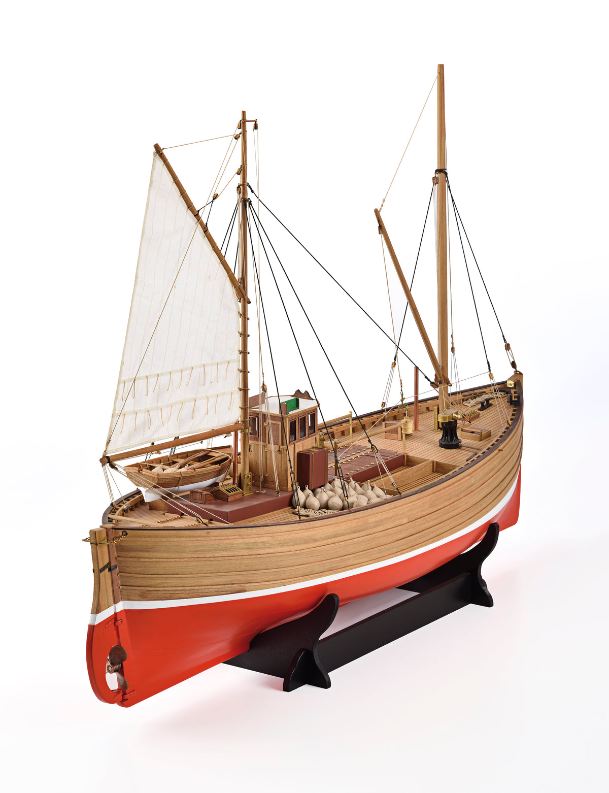 Photo of Amati Fifie B1300,09 Scottish fishing vessel wooden model kit at 1:32 scale