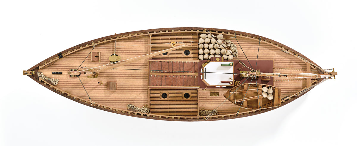 Photo of Amati Fifie B1300,09 Scottish fishing vessel wooden model kit at 1:32 scale
