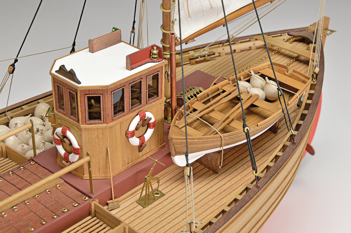 Photo of Amati Fifie B1300,09 Scottish fishing vessel wooden model kit at 1:32 scale