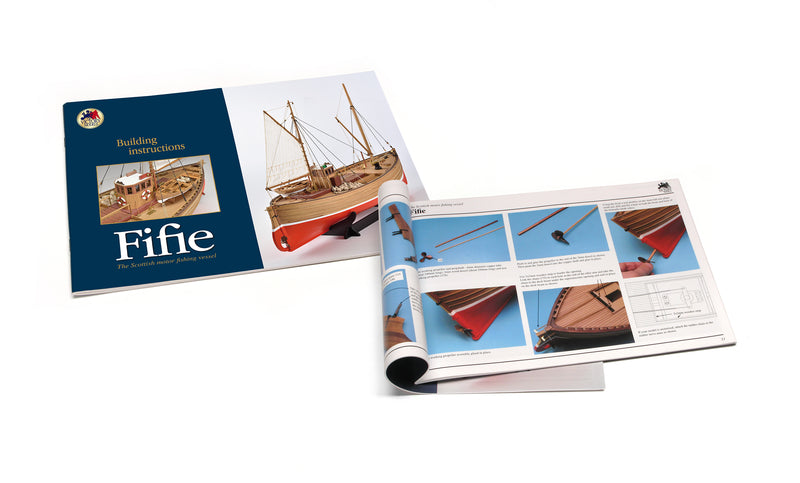 Photo of Amati Fifie B1300,09 Scottish fishing vessel wooden model kit at 1:32 scale