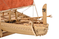Photo of Amati B1403 Egyptian Ship model kit in 1:50 scale, wooden ancient Egyptian vessel with fabric sails