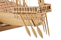 Photo of Amati B1403 Egyptian Ship model kit in 1:50 scale, wooden ancient Egyptian vessel with fabric sails