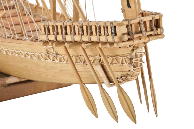 Photo of Amati B1403 Egyptian Ship model kit in 1:50 scale, wooden ancient Egyptian vessel with fabric sails