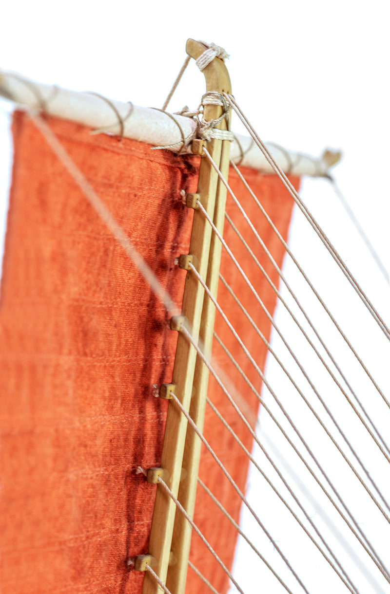 Photo of Amati B1403 Egyptian Ship model kit in 1:50 scale, wooden ancient Egyptian vessel with fabric sails