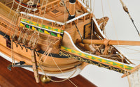 Image displaying the Amati Mayflower wooden model kit, featuring the detailed components and tools for assembling a historically accurate replica of the 17th-century Pilgrim ship, showcasing intricate craftsmanship and authentic design.