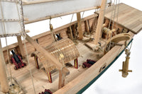 Photo of Chinese Pirate Junk wooden model kit Amati B1421 1:100 scale with sails and detailed rigging