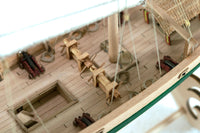 Photo of Chinese Pirate Junk wooden model kit Amati B1421 1:100 scale with sails and detailed rigging