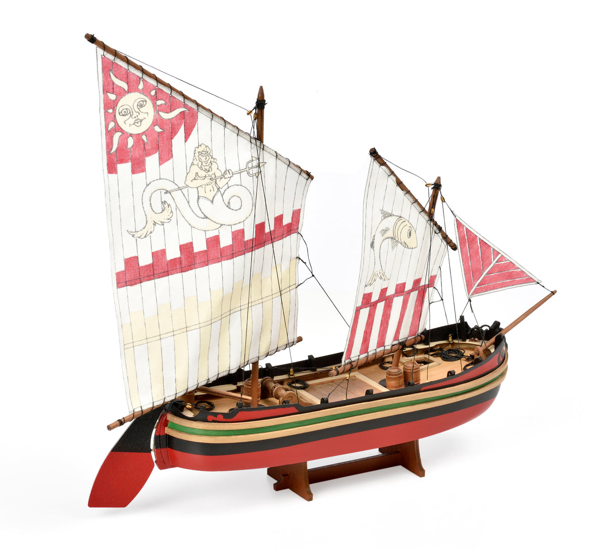 Photo of Trabaccolo wooden ship model kit 1:30 scale by Amati B1562 Adriatic cargo boat