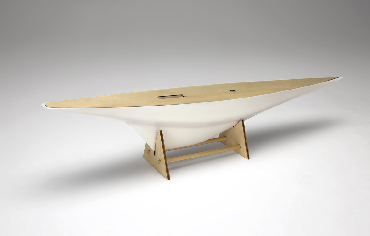 Photo of Amati Endeavour 1934 America’s Cup wooden model ship kit 1:80 scale with polystyrene hull