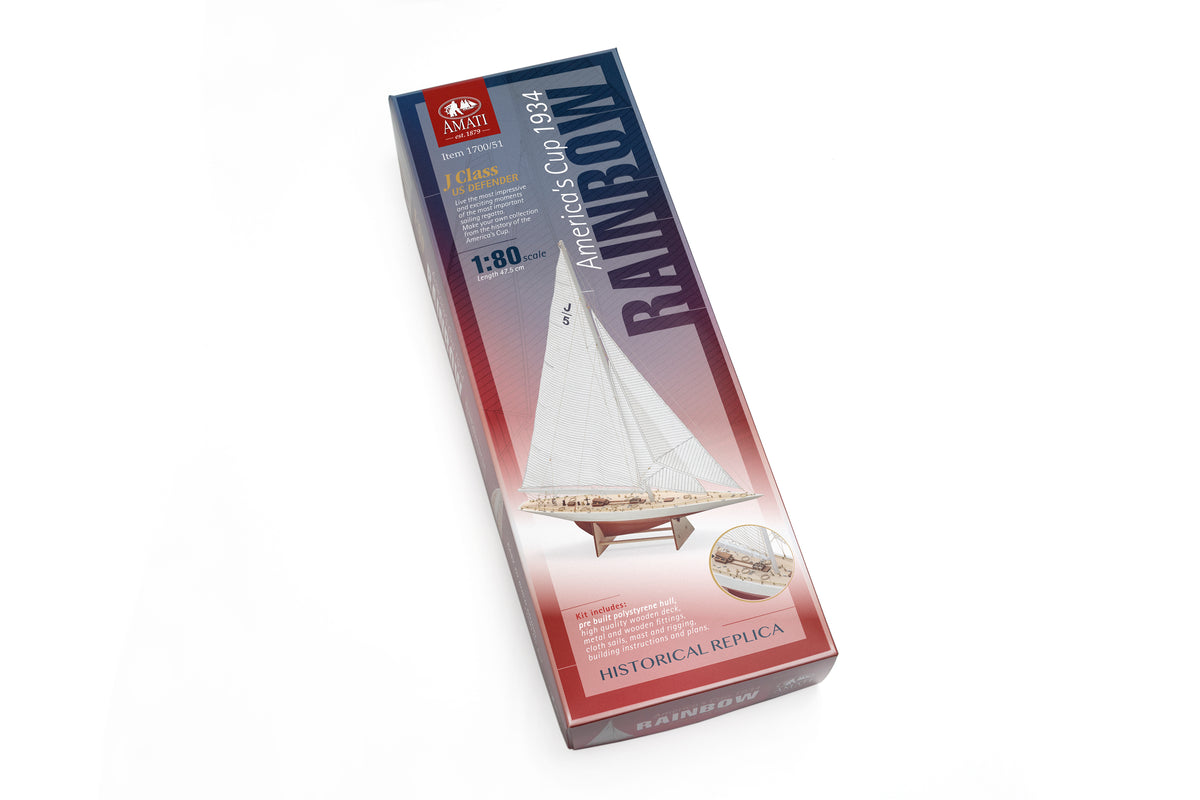 Photo of Rainbow America’s Cup 1934 wooden model kit Amati B1700/51 1:80 scale