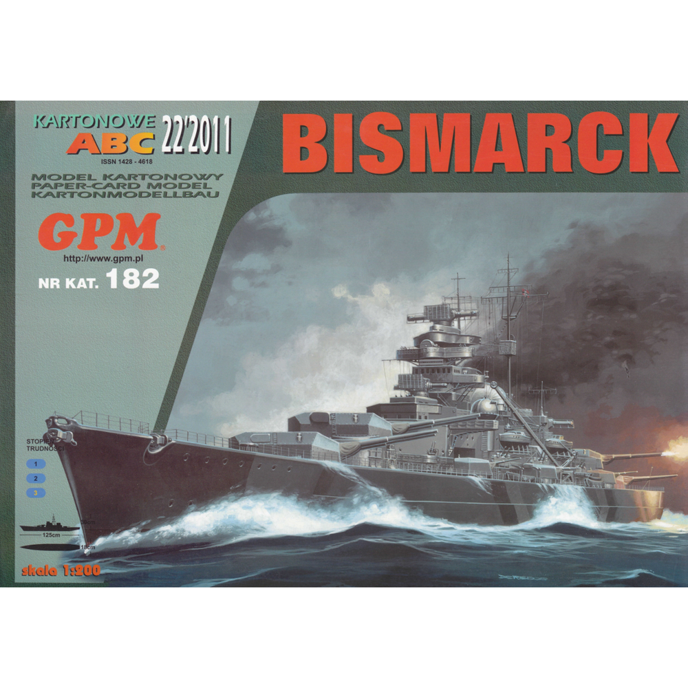 GPM Bismarck 1:200 Card Model Kit - Detailed Warship Replica – Modelland