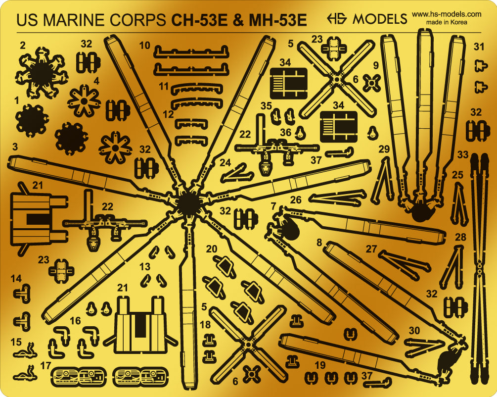 Photo of CH-53E Super Stallion 1/350 scale resin model kit with photo-etch and decals by HS Model