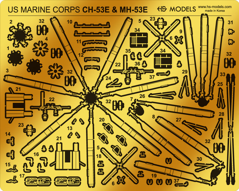Photo of CH-53E Super Stallion 1/350 scale resin model kit with photo-etch and decals by HS Model