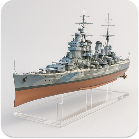 Card, plastic and wooden model kits with all the accessories you need