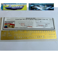 Photo of 1:72 scale photo-etched brass detail set for German U-Boat Type VIIC/VIIC 41 Revell kits 05015 and 05045, made by Czech manufacturer