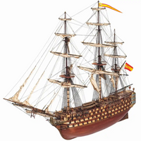 Photo of OcCre Santísima Trinidad wooden model ship kit 1:90 scale, detailed Spanish warship model