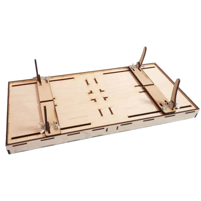 Photo of LMG BB-23 sailing ship display stand 400×200 mm laser-cut plywood model base