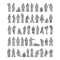 Photo of Royal Navy WWII 1/700 scale 3D printed resin crew figures set