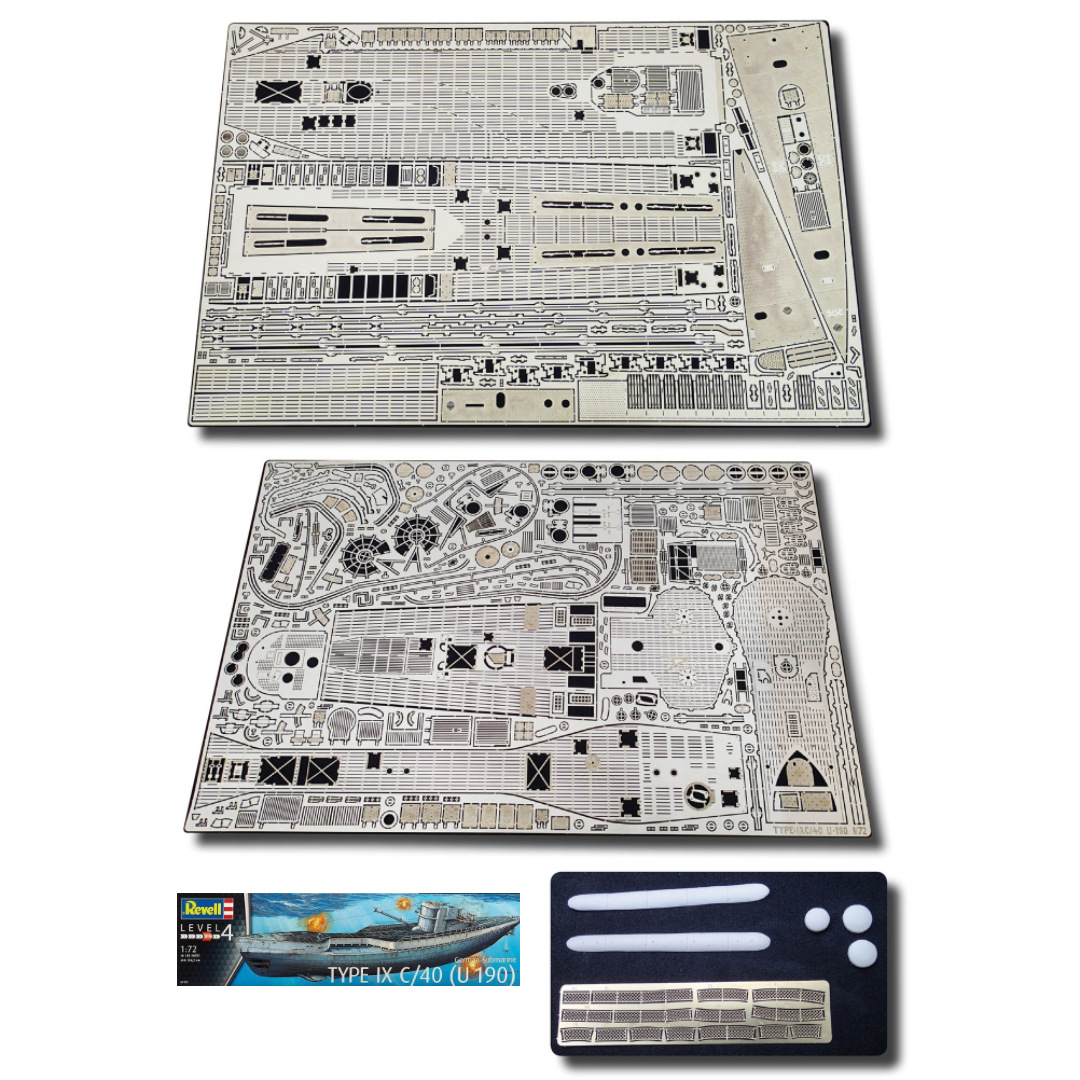 Photo of RC Subs IXC40 U-190 photo-etched deck and detail set 1:72 for Revell 05133
