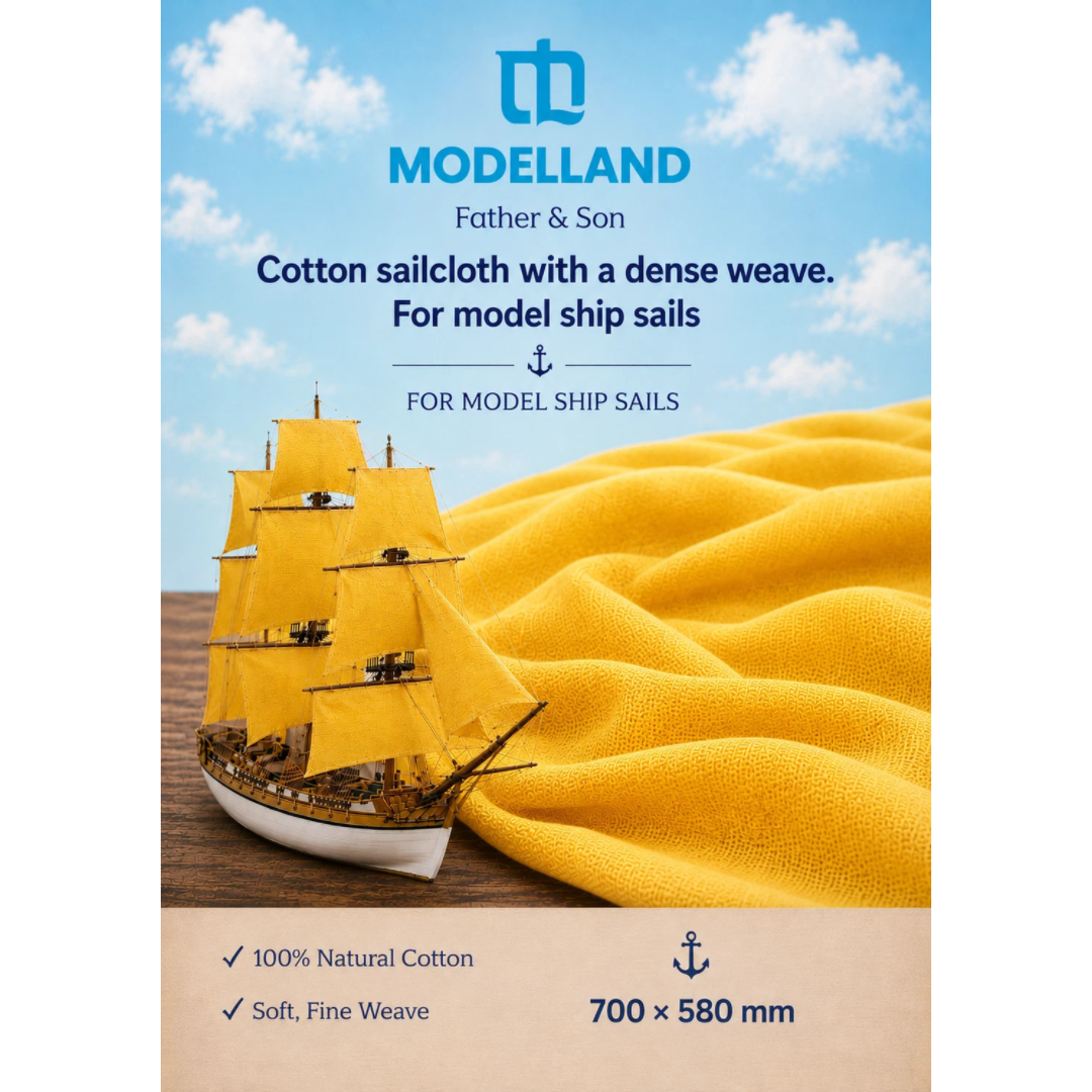 Photo of Yellow Dense Weave Sail Cloth Fabric for Model Ship Sails Made from Natural Cotton