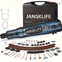 Photo of Cordless Rotary Tool Kit with case and accessories for woodworking, engraving, and DIY projects.