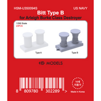 Photo of Bitt Type B 1:350 Arleigh Burke Destroyer detail set 23pcs HS Model HSM-U350094S