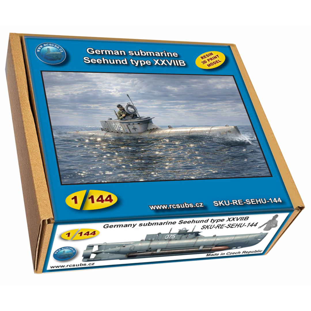 Photo of Seehund Type XXVIIB resin submarine model 1:144 scale by RCSubs RE-SEHU-144
