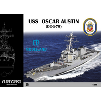 Photo of USS Oscar Austin DDG-79 Avangard 1:200 card model kit with laser cut frame and detail set