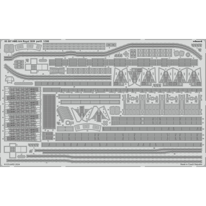Photo of Eduard 53307 HMS Ark Royal 1939 Photo-Etched Details Part 3 for I Love Kit 1:350 scale model kit