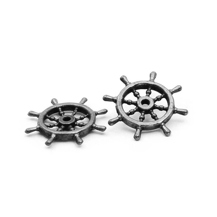 Photo of OcCre 17019 15mm metal ship steering wheel rudder set – 2 precision-crafted model ship accessories