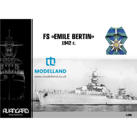 Photo of Émile Bertin Avangard 1:200 card model kit with laser cut frame and detail set