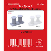 Photo of Bitt Type A 1:350 Arleigh Burke Class Destroyer detail set 23 pieces HS Model HSM-U350093S