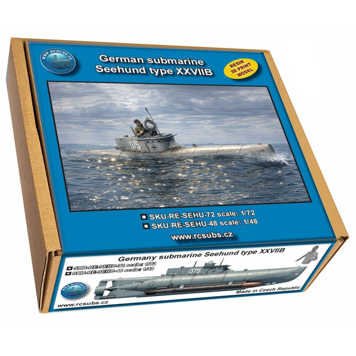 Photo of Seehund Type XXVIIB resin submarine model kit in 1:48 scale by RCSubs