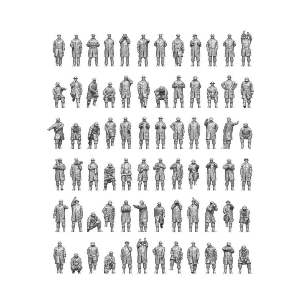 Photo of 1/350 scale WWII Royal Navy rough weather personnel figures from ION R350-002