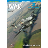 Photo of Westland Whirlwind FB Mk.1 1:33 scale card model kit by WAK 3/2026