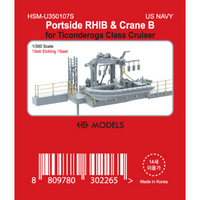 Photo of Portside RHIB and Crane B photo-etched detail set for Ticonderoga Class Cruiser 1:350 by HS Model