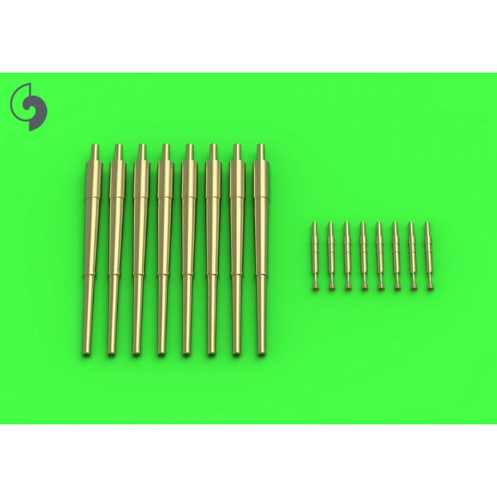 Photo of Master Model SM-350-120 HMS Scylla 4.5in and 40mm Pom-Pom brass barrels 1:350 for Trumpeter kit